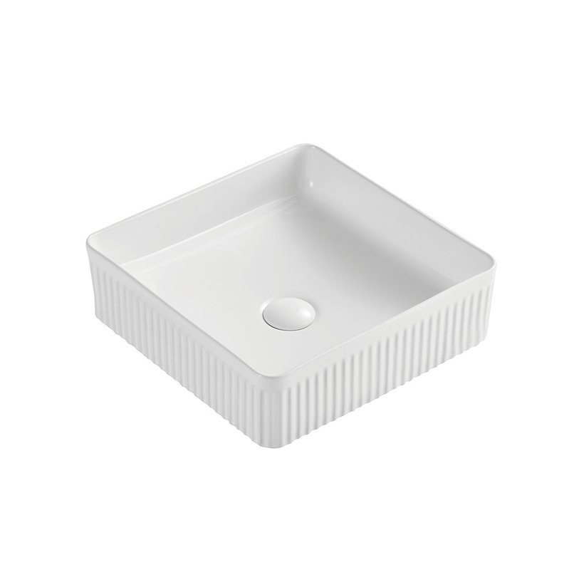 Накладная раковина Grossman Cristal GR-3061 40 глянцевая белая, квадратная, фаянс