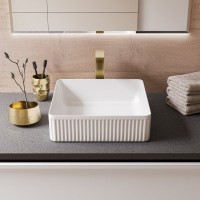 Накладная раковина Grossman Cristal GR-3061 40 глянцевая белая, квадратная, фаянс