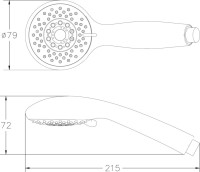 Душевой комплект Смеситель Aquanet Passion AF300-20B черный + Душевая лейка AF000-07B чёрная матовая