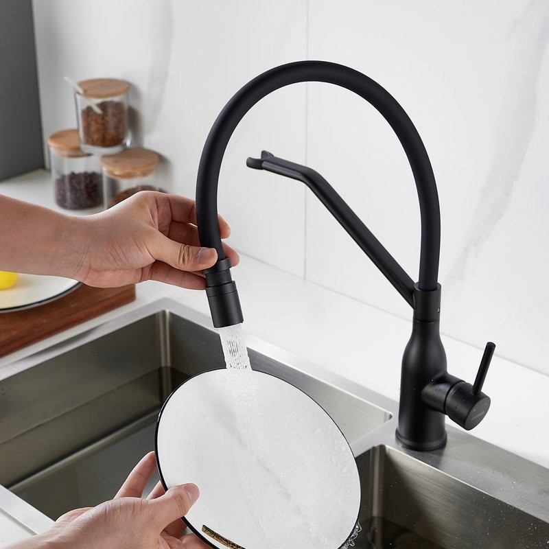 Смеситель для кухни Shevanik S343H-3 черный