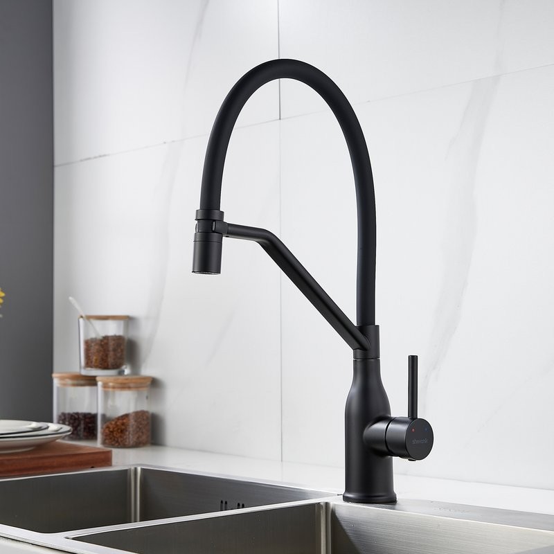 Смеситель для кухни Shevanik S343H-3 черный