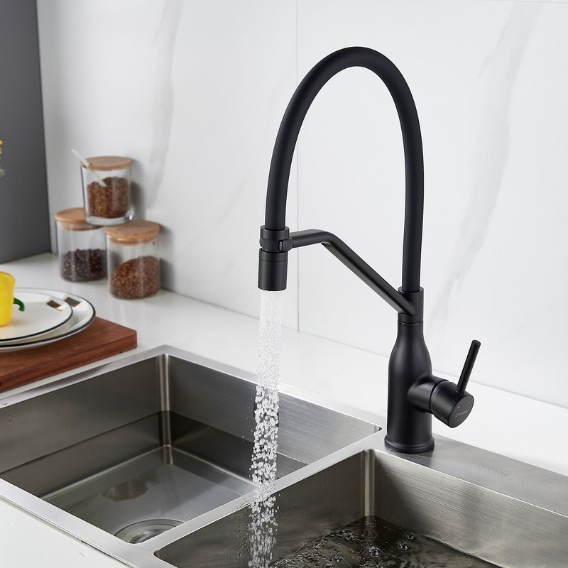 Смеситель для кухни Shevanik S343H-3 черный