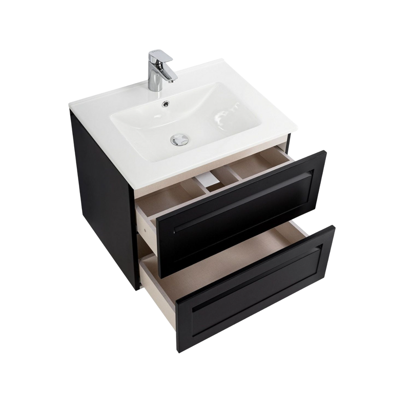 Тумба под раковину без столешницы Art&Max Platino 60 подвесная, черная матовая