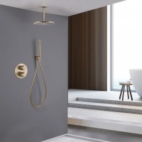 Душевой комплект Abber Wasser Kreis AF8121G С ВНУТРЕННЕЙ ЧАСТЬЮ, матовое золото