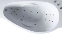 Ванна из искусственного камня Эстет Грация ФР-00010029 премиум R 170x95 см, угловая, правая, пристенная, с гидромассажем, белая, асимметричная, с каркасом