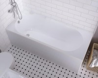 Акриловая ванна Marka One Atlas 160x70 см, пристенная, белая, с каркасом