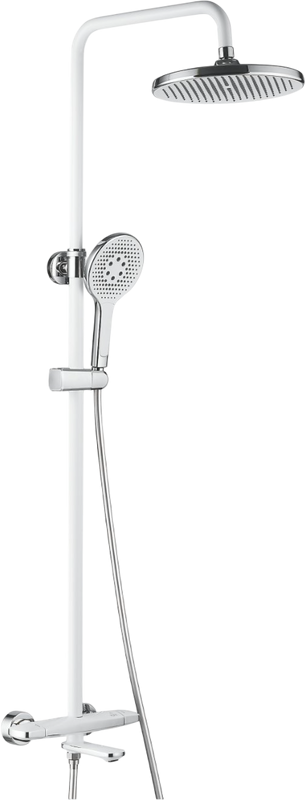 Душевая стойка Rose R3996F с термостатом, белый, хром