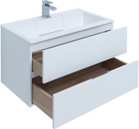 Тумба с раковиной Aquanet Алвита 90 белая