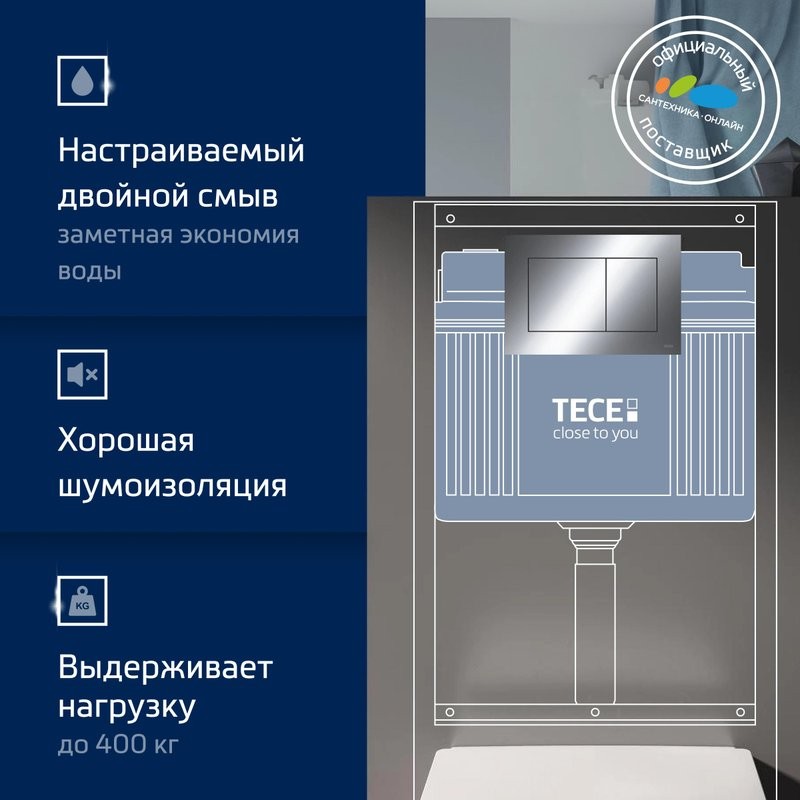 Комплект Унитаз подвесной Aquanet Logan Tornado 340298 безободковый, с микролифтом, глянцевый белый + Инсталляция TECE Now 9400412 4 в 1 с кнопкой смыва