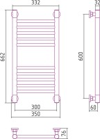Полотенцесушитель водяной Сунержа Богема + 60x30, прямая
