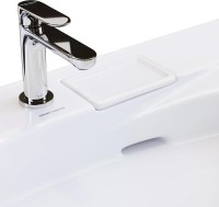 Мебельная раковина KERAMA MARAZZI Riva 100 L накладная, глянцевая белая, полукруглая, фаянс, со скрытым сливом