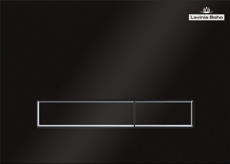 Комплект Lavinia Boho Унитаз подвесной Bristol Rimless 3305101R + Крышка-сиденье Bristol 33290500 с микролифтом + Инсталляция RelFix 38010010 + Кнопка RelFix 3805003B глянцевая черная, хром + Дозатор RelFix 38040010