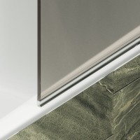 Шторка на ванну Maybahglass MGV-647-6 40 см, профиль черный, стекло бронза матовое