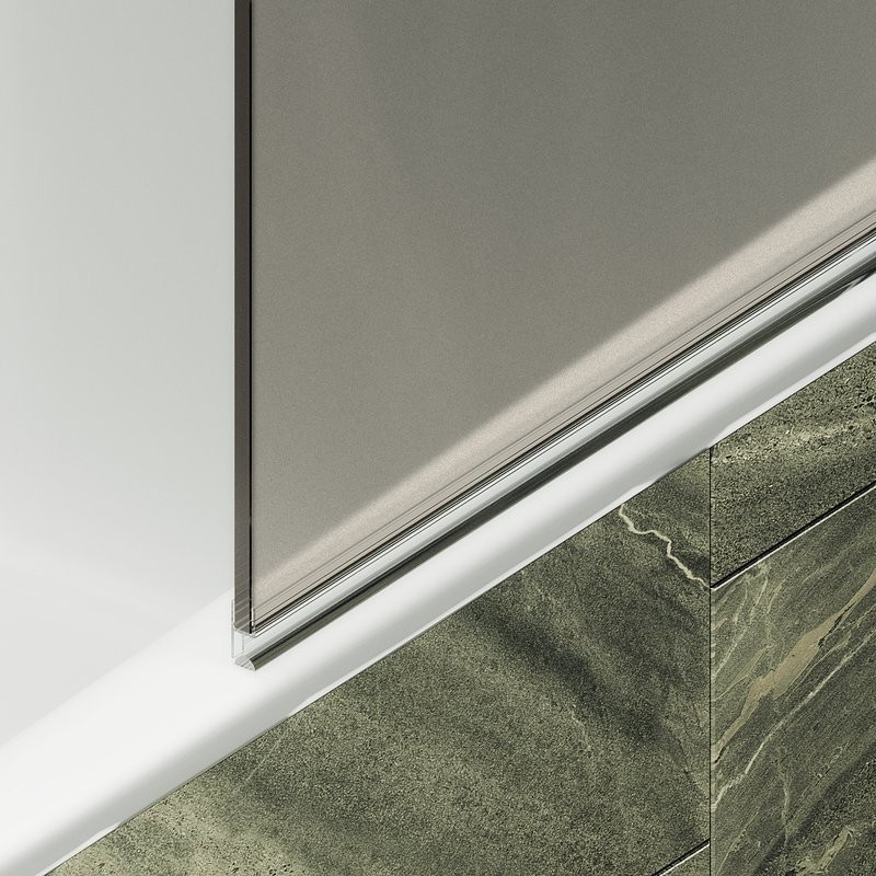 Шторка на ванну Maybahglass MGV-647-6 40 см, профиль черный, стекло бронза матовое