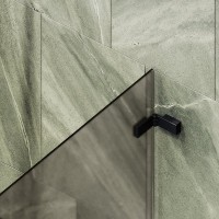 Шторка на ванну Maybahglass MGV-647-6 40 см, профиль черный, стекло бронза матовое