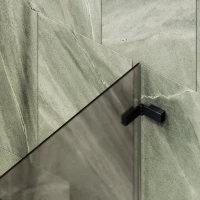 Шторка на ванну Maybahglass MGV-647-6 40 см, профиль черный, стекло бронза матовое