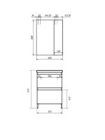 Тумба под умывальник Эридан Н 60-02 Белый глянцевый (1)