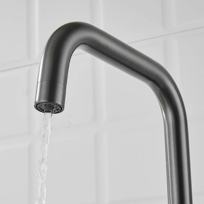 Смеситель для кухни с подключением фильтра Shevanik S528T, оружейная сталь