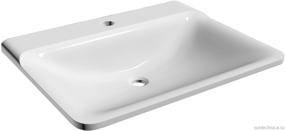 Тумба с раковиной AQUAme S4 60 подвесная, 2 ящика, серая