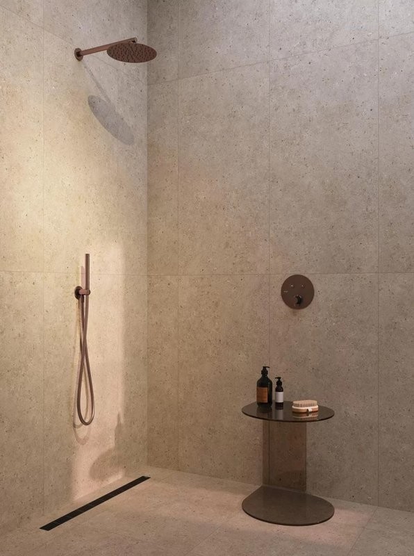Термостатический смеситель встраиваемый KERAMA MARAZZI Eterna 70426EXKM.59.067 С ВНУТРЕННЕЙ ЧАСТЬЮ, брашированная медь