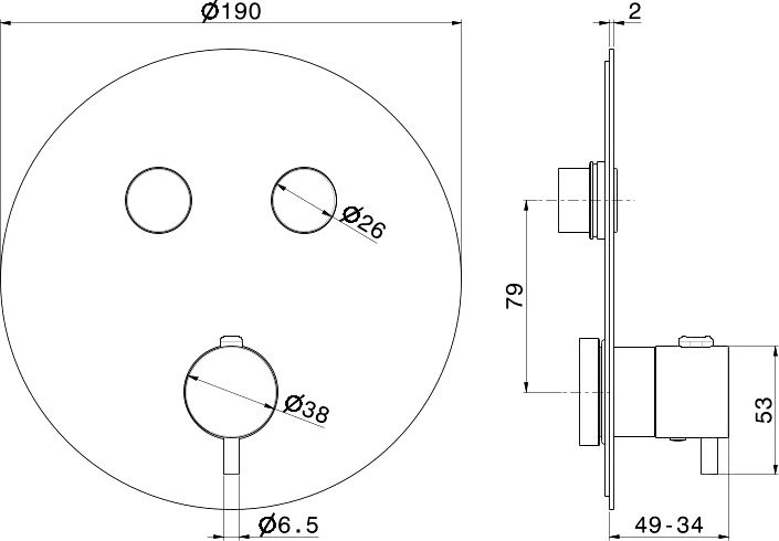 Термостатический смеситель встраиваемый KERAMA MARAZZI Eterna 70426EXKM.59.067 С ВНУТРЕННЕЙ ЧАСТЬЮ, брашированная медь