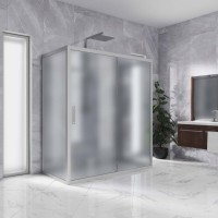 Душевой уголок Kubele DE019 R2U-MAT-MT 120х80 см, профиль матовый хром