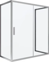 Душевой уголок Kubele DE019 R2U-MAT-MT 120х80 см, профиль матовый хром
