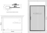 Душевой уголок Kubele DE019 R2U-MAT-MT 120х80 см, профиль матовый хром