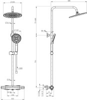 Душевая стойка Wonzon & Woghand WW-B3045-A-MW матовая белая