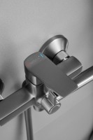 Смеситель с длинным изливом для ванны BELZ B715 B22715-3 оружейная сталь