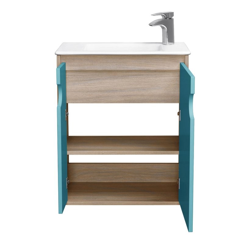 Тумба под раковину без столешницы AQUATON Анси 60 подвесная, морская волна