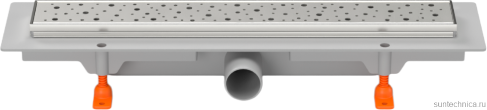 Душевой трап (лоток) MCH Chudej Drops CH350DN 35 см, решетка хром, с сифоном