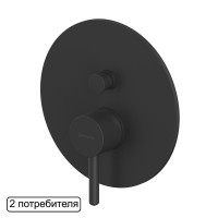 Душевой комплект WHITECROSS Y YSET05TOPBL С ВНУТРЕННЕЙ ЧАСТЬЮ, черный матовый