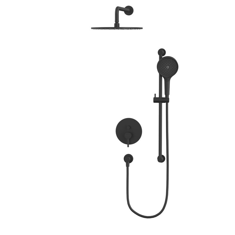 Душевой комплект WHITECROSS Y YSET05TOPBL С ВНУТРЕННЕЙ ЧАСТЬЮ, черный матовый