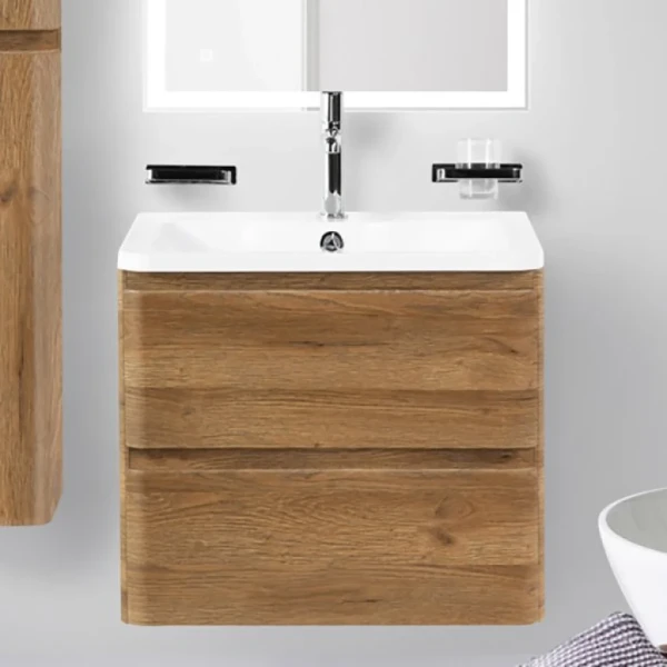 Тумба с раковиной BelBagno Albano 60 подвесная, rovere rustico