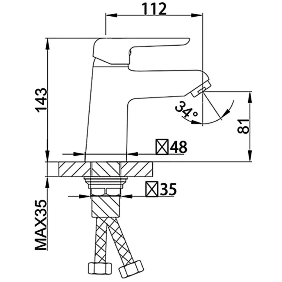 Смеситель для раковины Frap H17 F1017 хром