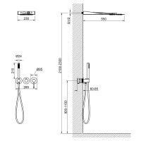 Душевой комплект Timo Saona SX-2340/17SM С ВНУТРЕННЕЙ ЧАСТЬЮ, матовое золото