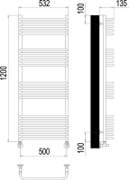 Полотенцесушитель водяной Terminus Стандарт П22 500*1200 Полотенцесушитель водяной Terminus Стандарт П22 500*1200