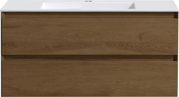 Тумба под раковину Vincea Luka 100, подвесная, 2 ящика, дуб табак