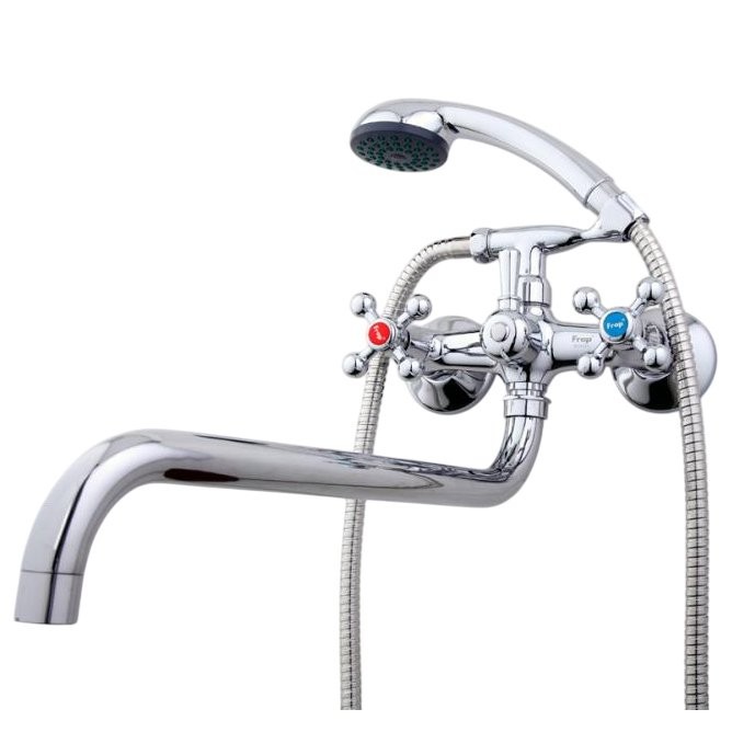 Смеситель с длинным изливом для ванны Frap H19 F2619 хром