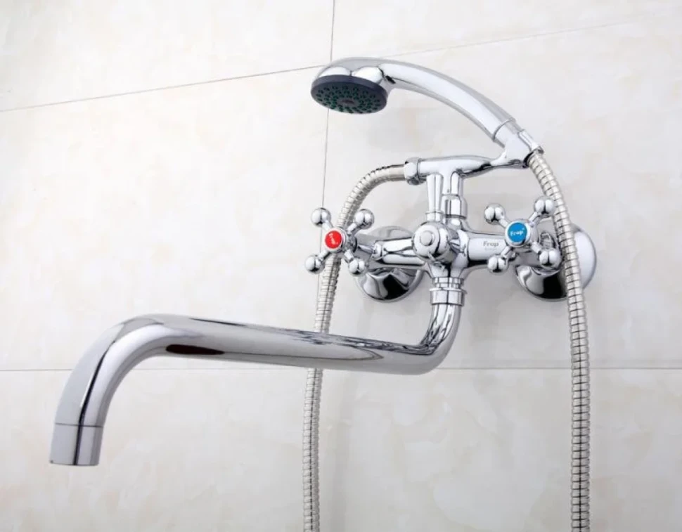 Смеситель с длинным изливом для ванны Frap H19 F2619 хром