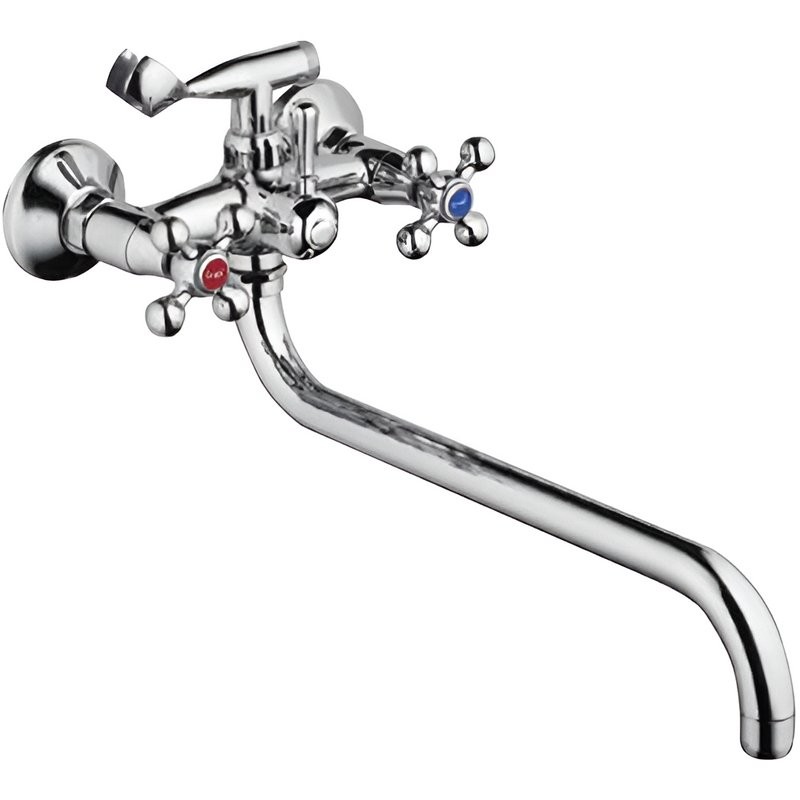 Смеситель с длинным изливом для ванны Frap H19 F2619 хром