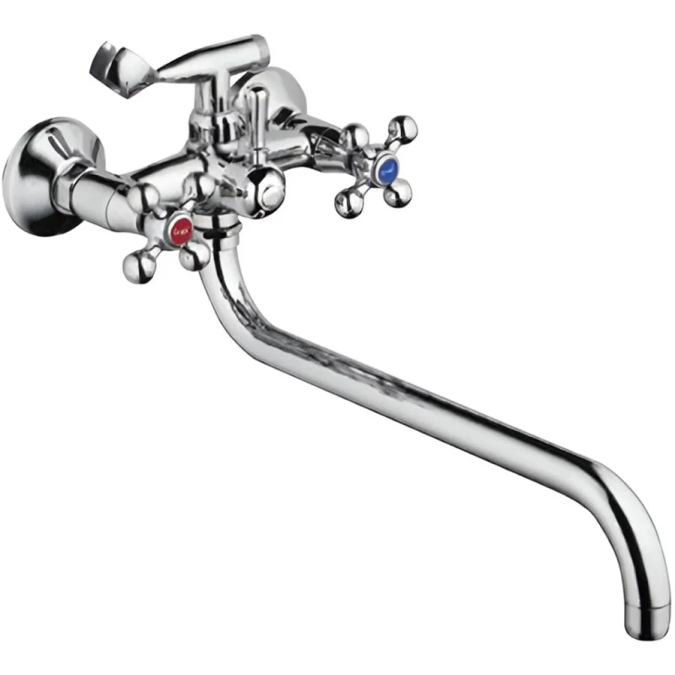 Смеситель с длинным изливом для ванны Frap H19 F2619 хром