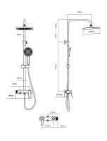Душевая стойка Vincea Arco VSFS-4AR1GM с изливом, вороненая сталь