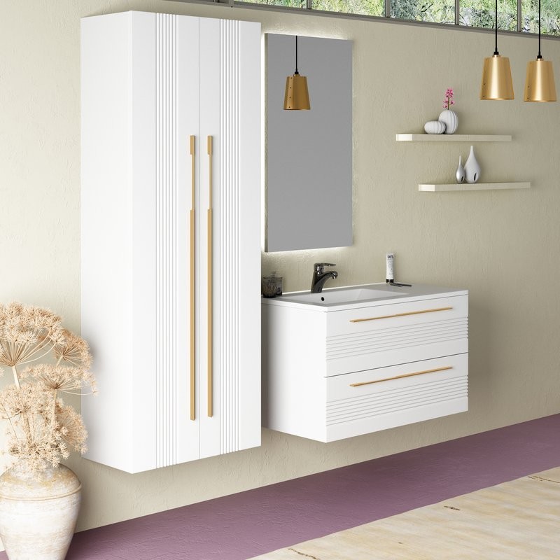 Мебель для ванной комнаты Sanvit Соната 2-90 L 2 ящика, белая