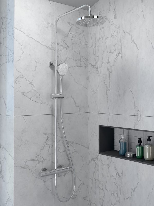 Душевая стойка VitrA Joy A47298EXP с термостатом, хром