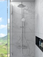 Душевая стойка VitrA Joy A47298EXP с термостатом, хром