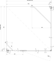 Душевой уголок Ravak Smartline SMSD2 B L 110х100 Transparent, профиль хром
