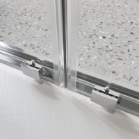 Душевая дверь в нишу BelBagno Luce BF-2-160-C-Cr профиль хром, стекло прозрачное