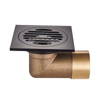 Душевой трап Raglo R605.10.06 10x10, в пол, с сухим затвором, черный